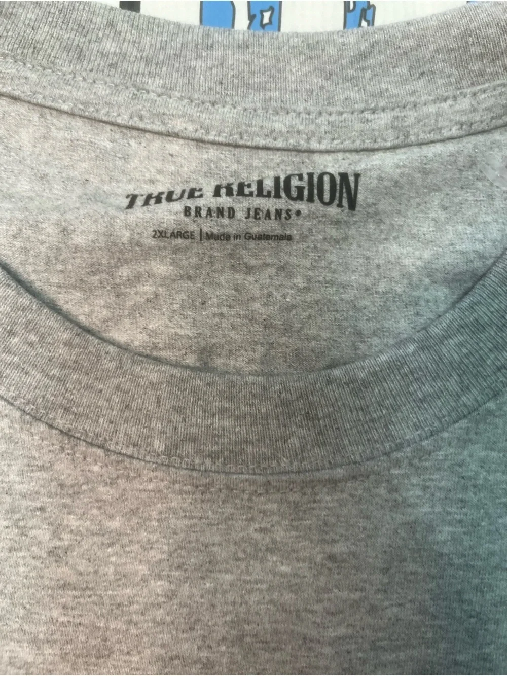 Sz 2xl True Religion Gray Crewneck Tee with Subtle Logo